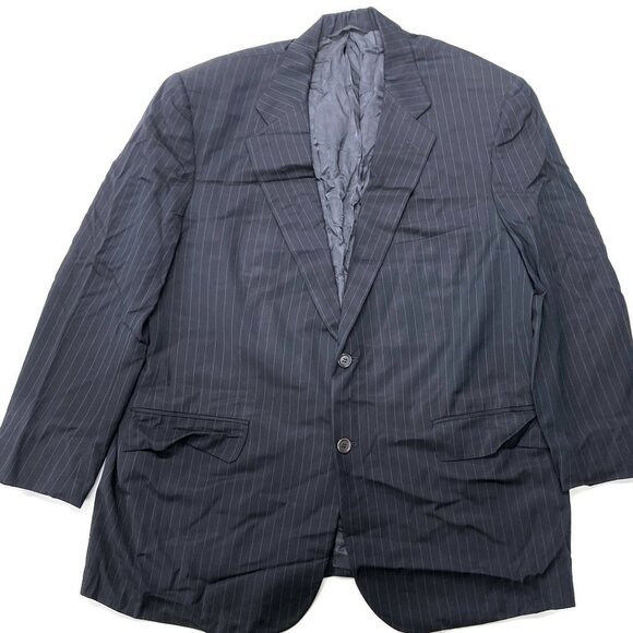 Brooks Brothers Sport Suit Jacket Blazer Mens 44R Wool Blue Pinstripe USA Stripe - Picture 1 of 7